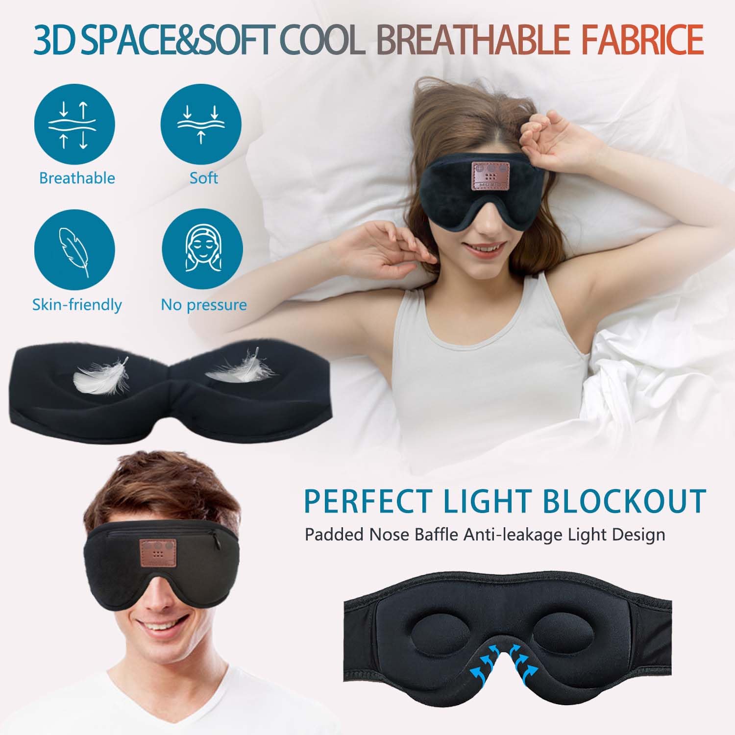 ZRUHIG memory foam 3D design for comfortable, pressure-free fit