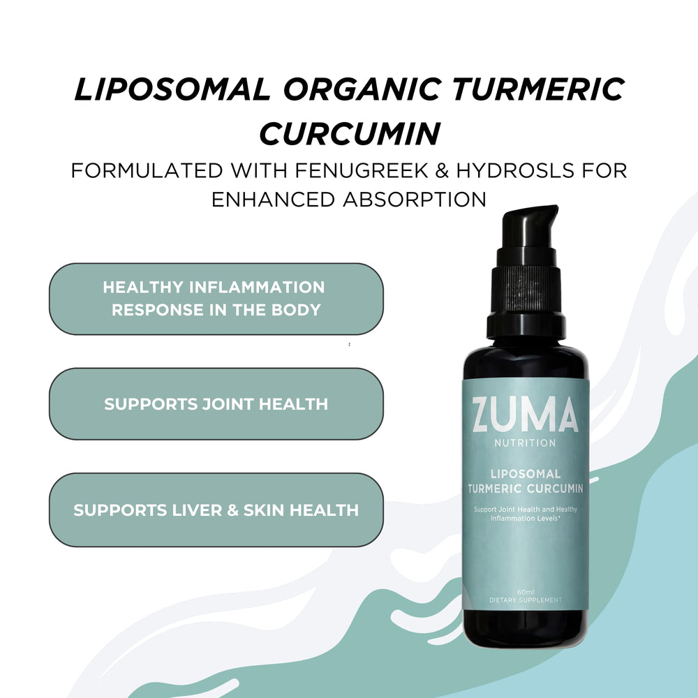 Compact, travel-friendly Zuma Nutrition turmeric tonic packaging.