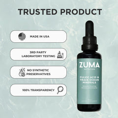 Zuma Nutrition earthy mineral tonic with natural taste ready to mix.