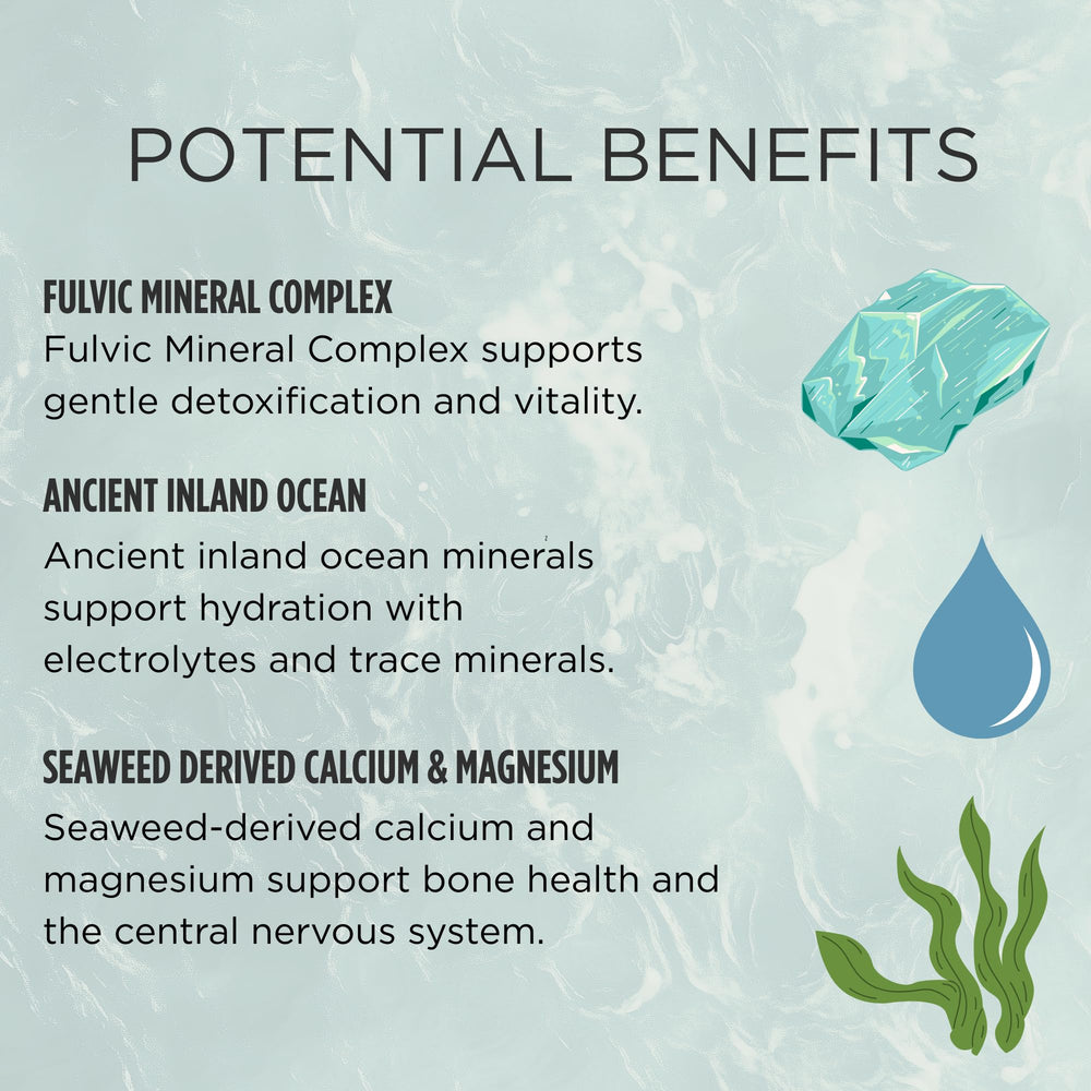 Zuma Nutrition fulvic acid and trace minerals dropper for precise dosing.