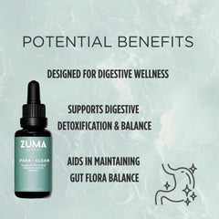 Zuma Nutrition vegan herbal collection featuring Para-Clear among plant-based formulas.