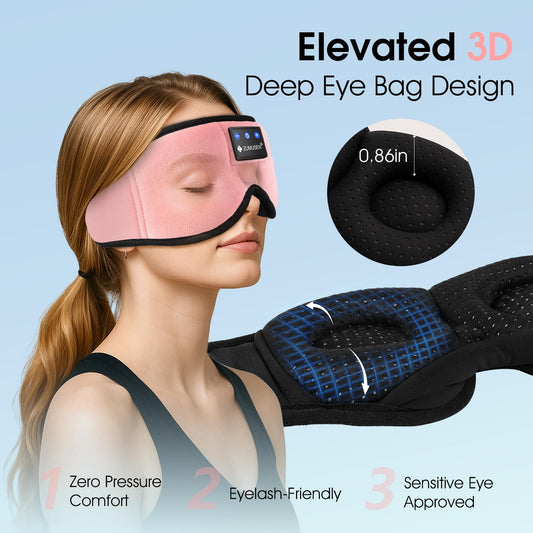 Worn on the side, ZUMUSEN mask showcases secure, cozy fit for side sleepers