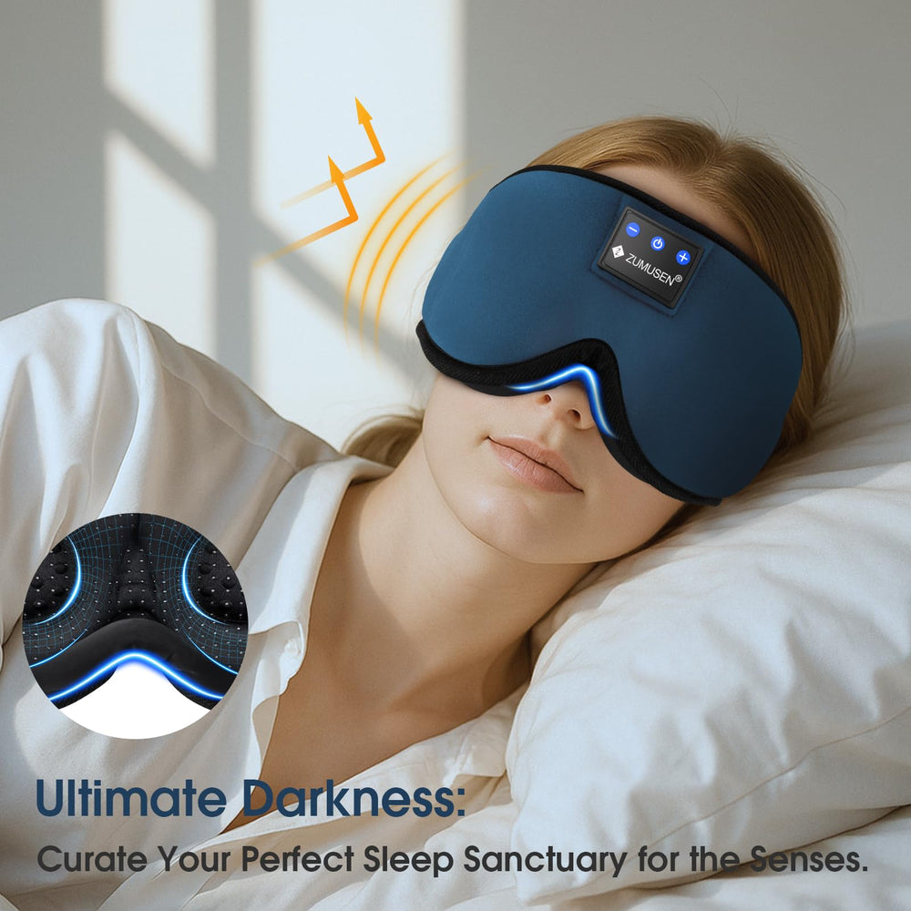 Travel-ready ZUMUSEN mask suitable for meditation and relaxation on the go.