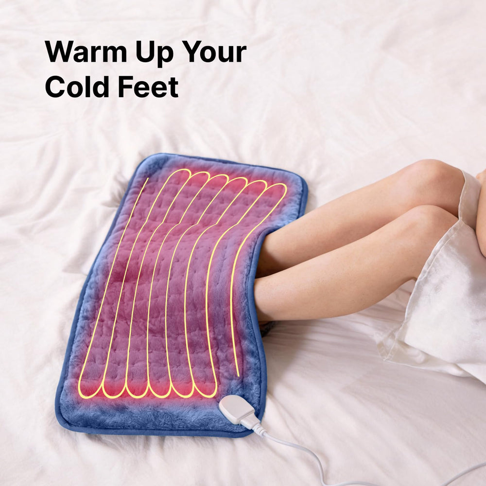ZUODUN Blue Heating Pad for cold days, offering soothing warmth at home