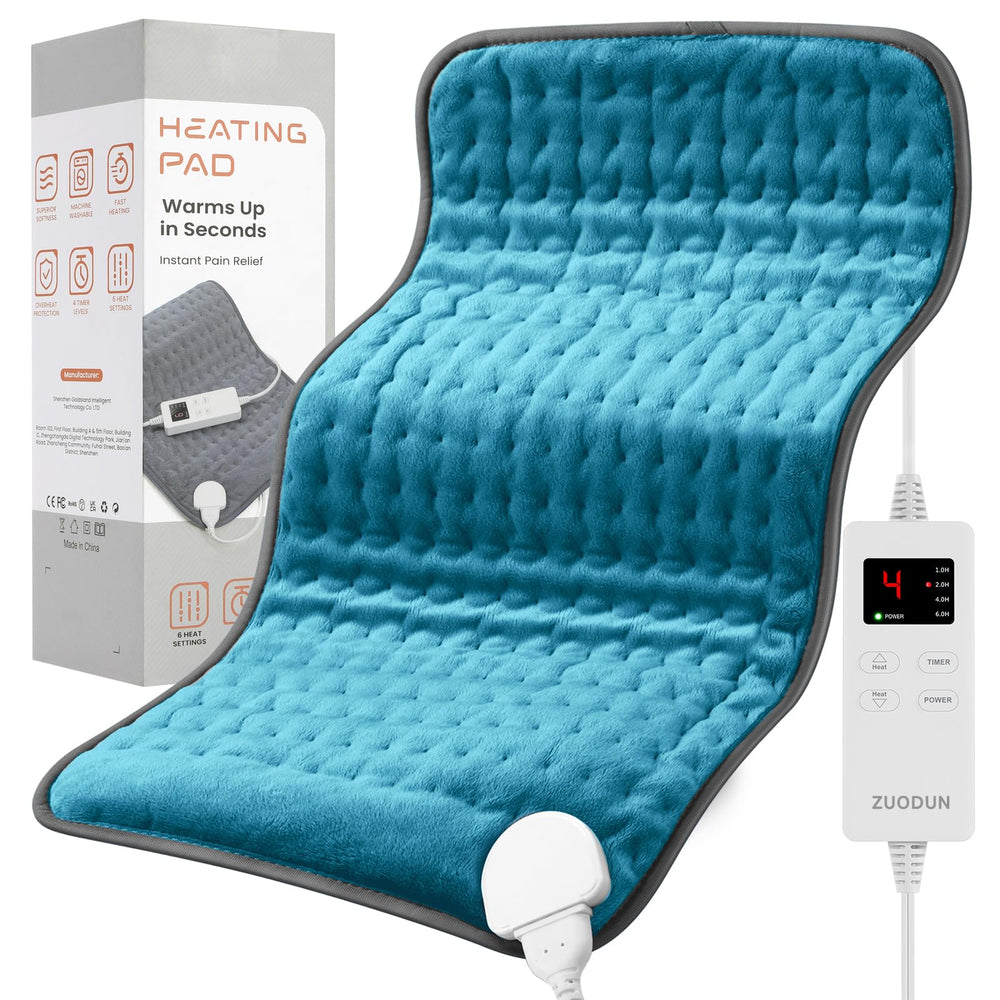 ZUODUN electric heating pad targeting back and shoulder relief with even warmth.