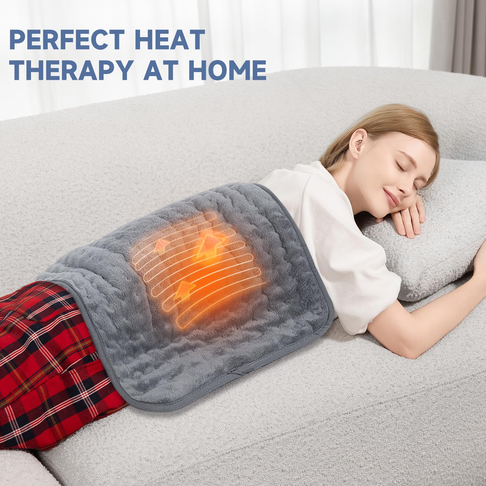 ZUODUN heating pad with six heat settings for personalized comfort