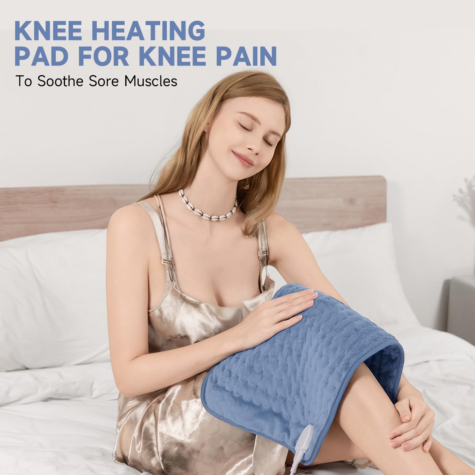 ZUODUN heating pad with LED controller enables precise heat settings.