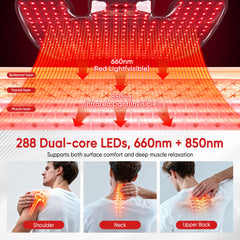 ZUOHE dual-wavelength 660nm and 850nm light penetrates deeply for relaxation.