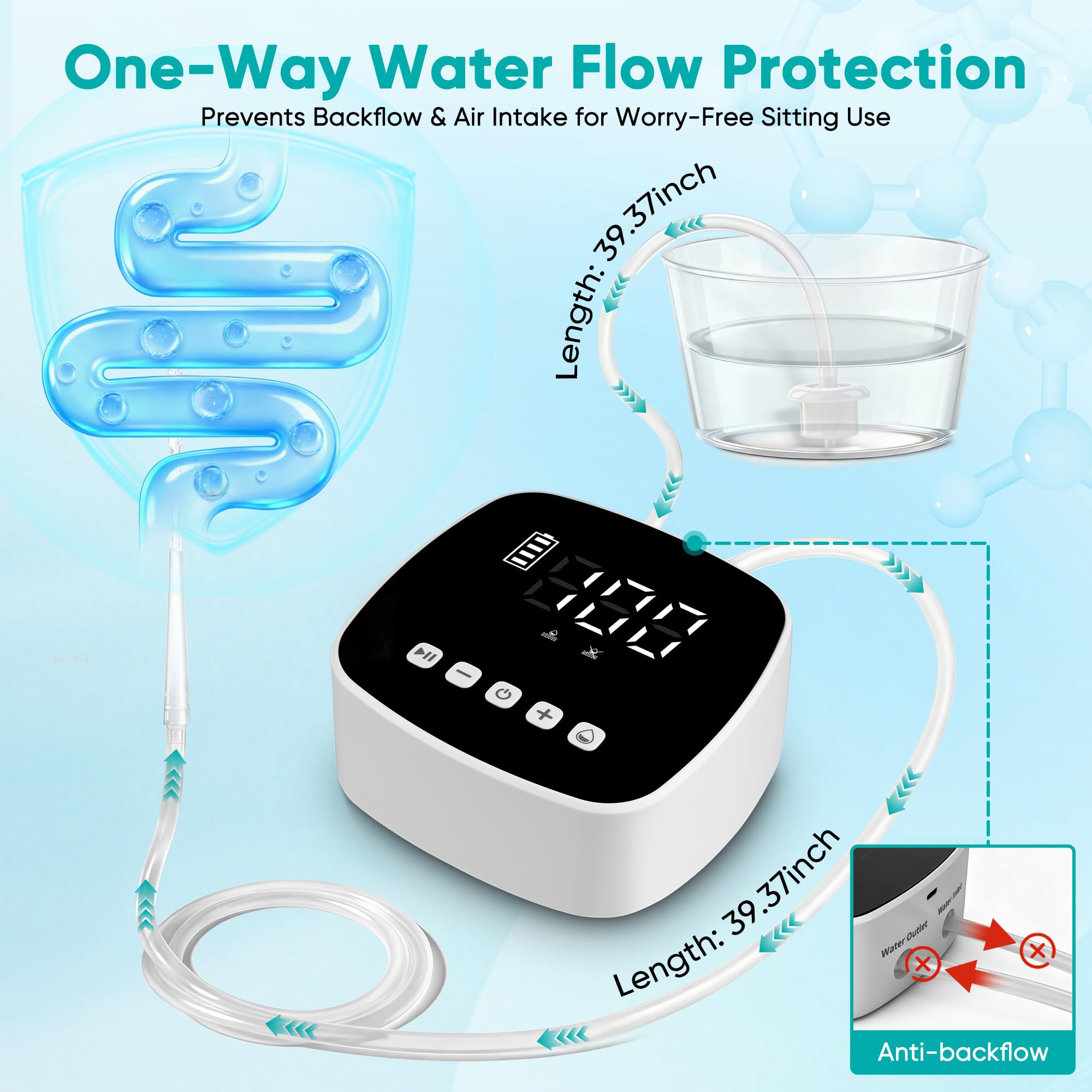 ZUOHE enema kit anti-backflow system ensures safe, clean operation.