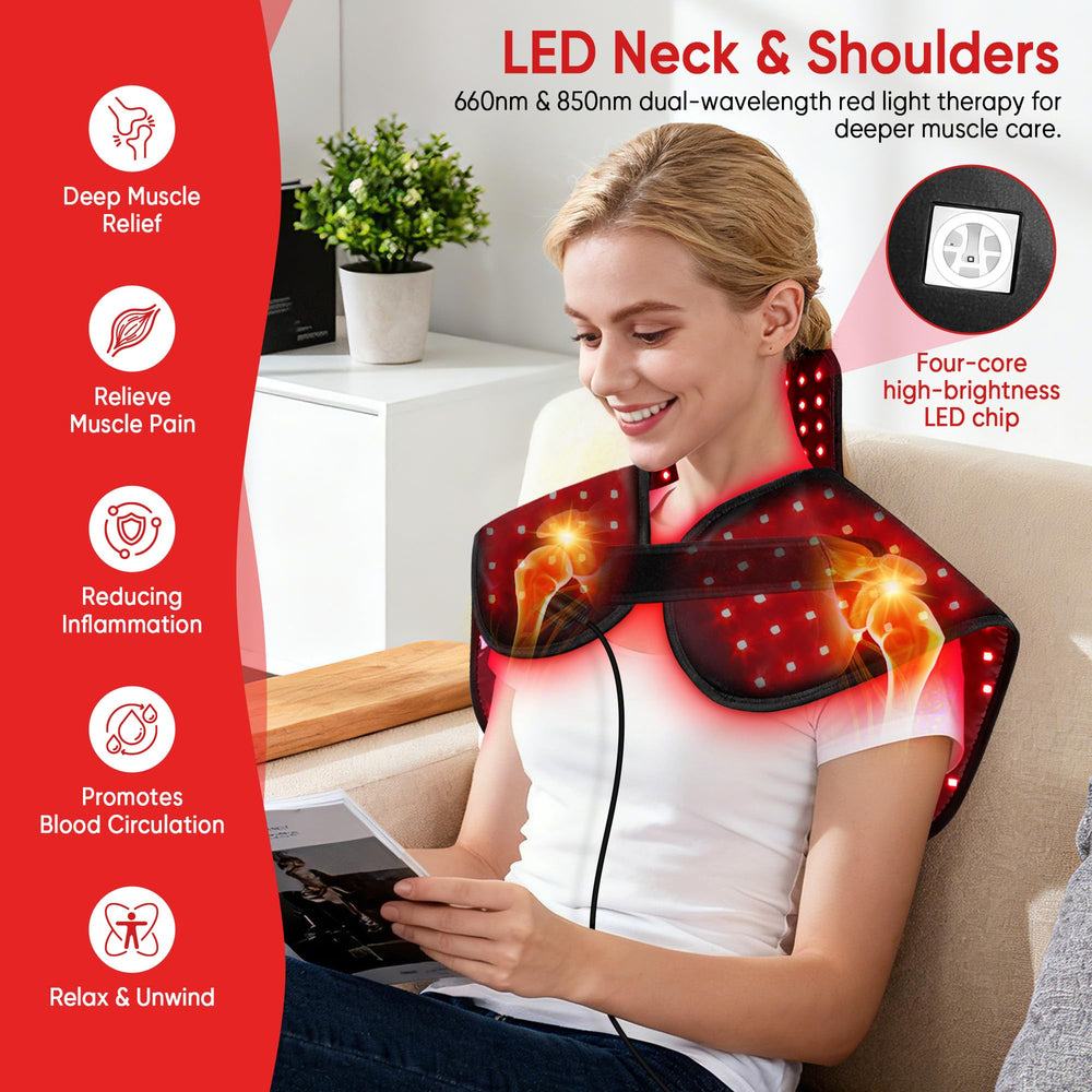 ZUOHE shoulder-wrap with timer remote enables convenient home therapy sessions.