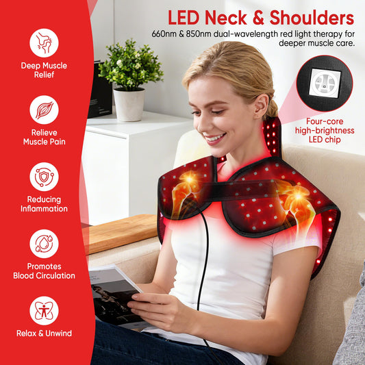 ZUOHE shoulder-wrap with timer remote enables convenient home therapy sessions.