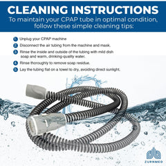 ZURNMED quiet durable CPAP tubing provides steady pressure and peaceful sleep.