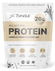 Zurvita Vanilla Creme Protein Powder bottle for a protein-packed daily shake.