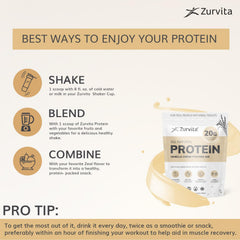 Zurvita Vanilla Creme nutrition facts panel shows protein and minerals.