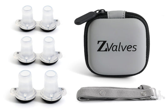 ZValves three-sizes-included display for comfortable, customizable fit.