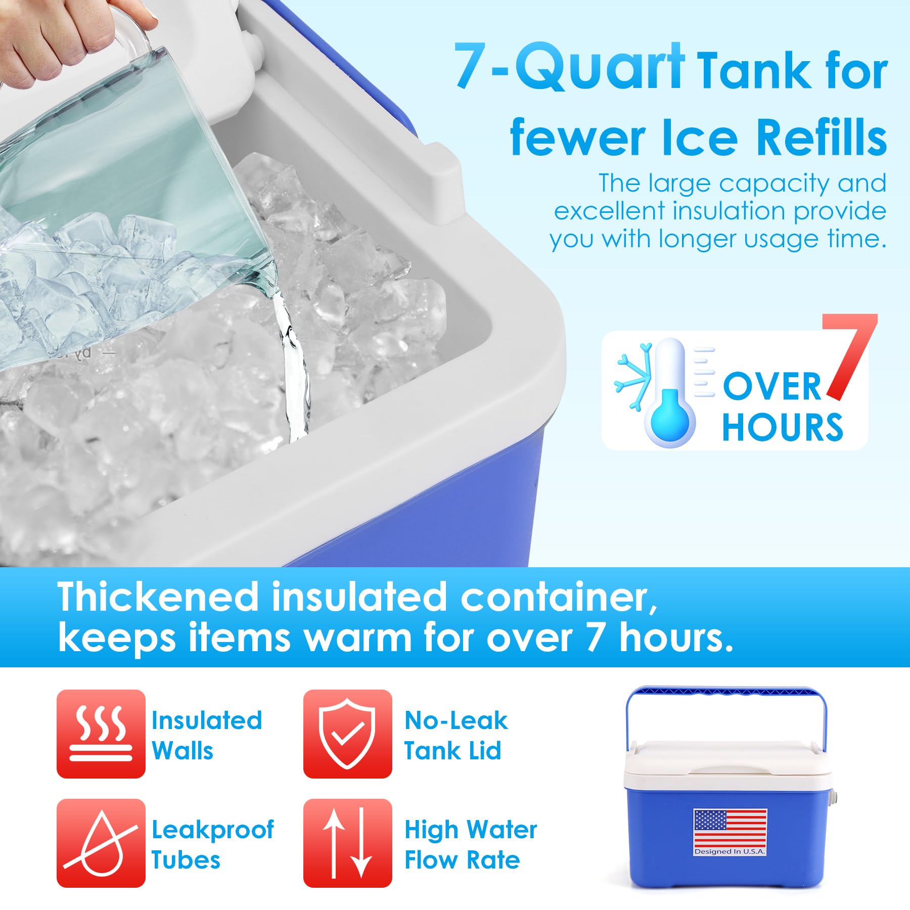 ZVOSOO waterproof design with no water level line for worry-free use