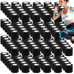 Zwealthygift 144-pack black self-adherent bandage wrap for bulk use
