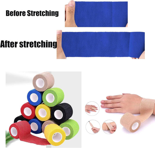 Zwealthygift multicolor bandage wrap kit highlights 24 colors for daily activities and workouts.