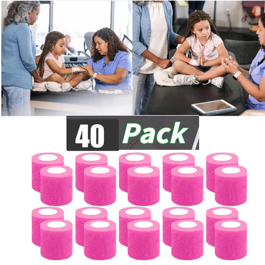 Zwealthygift breathable nonwoven pink bandage wrap keeps skin cool during activity