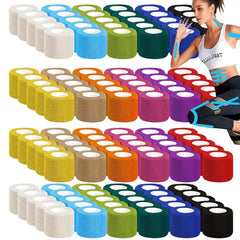 Zwealthygift colorful bandage wrap in 2in 5yd rolls for versatile daily use.
