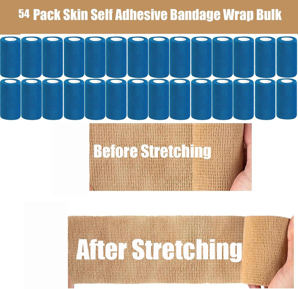 Zwealthygift blue vet wrap for dogs and cats, keeps bandages in place with comfort