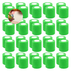 Zwealthygift green bandage wrap roll 2in by 5yds provides secure self-adhesion.