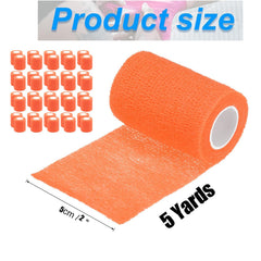 Zwealthygift orange-bandage wrap close-up, stretchy skin-friendly fabric.