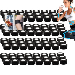 Zwealthygift self-adherent bandage black bulk rolls for quick sports wrap support.