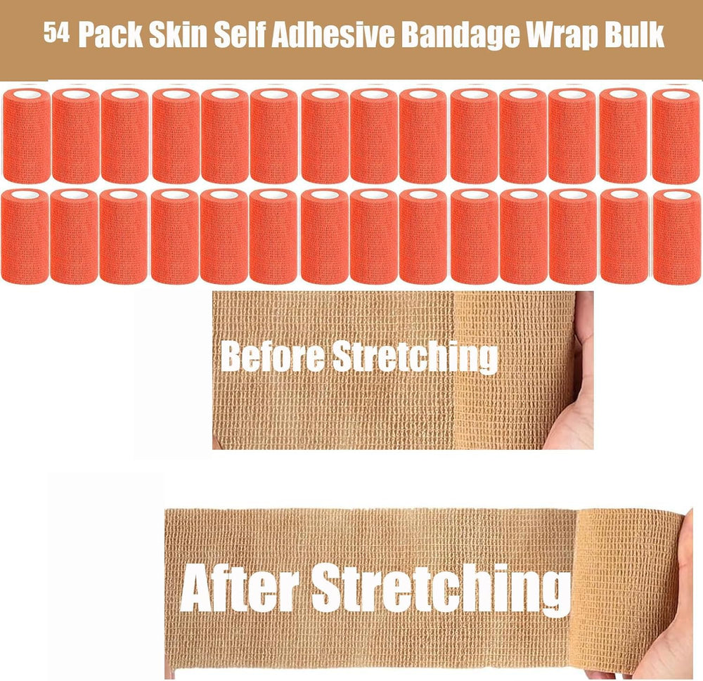Zwealthygift self-adherent bandage tear-by-hand design for easy use.