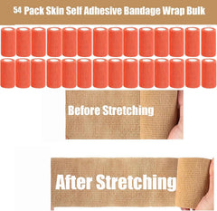 Zwealthygift self-adherent bandage tear-by-hand design for easy use.