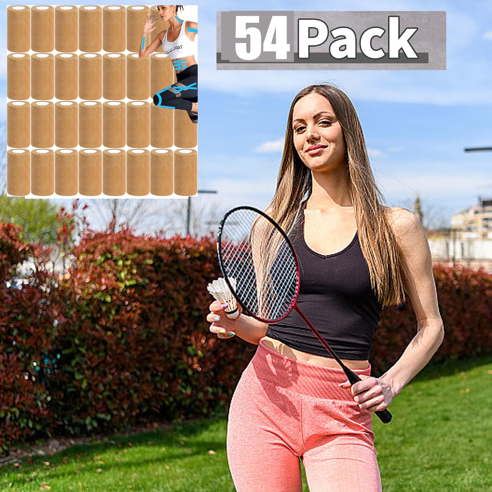 Zwealthygift self-adherent wrap in individual packaging for on-the-go use.