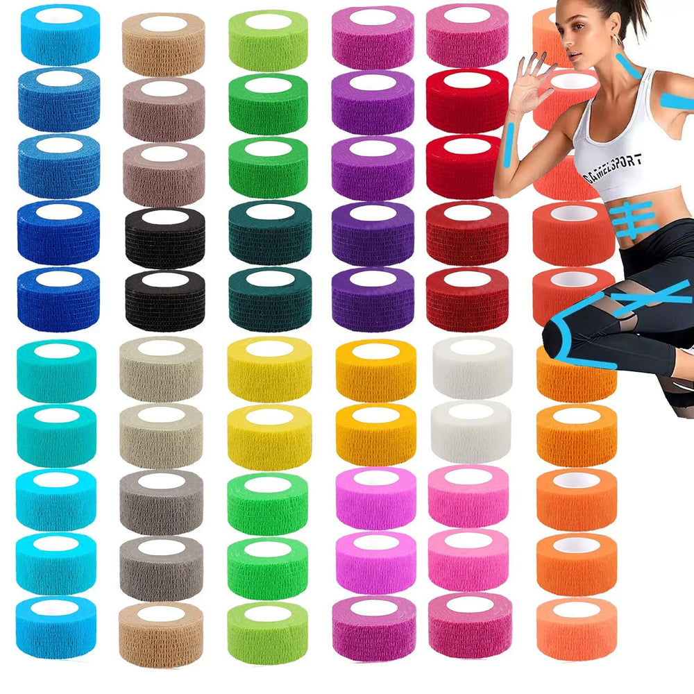 Zwealthygift self-adhesive bandage wrap in colorful rolls provides secure support