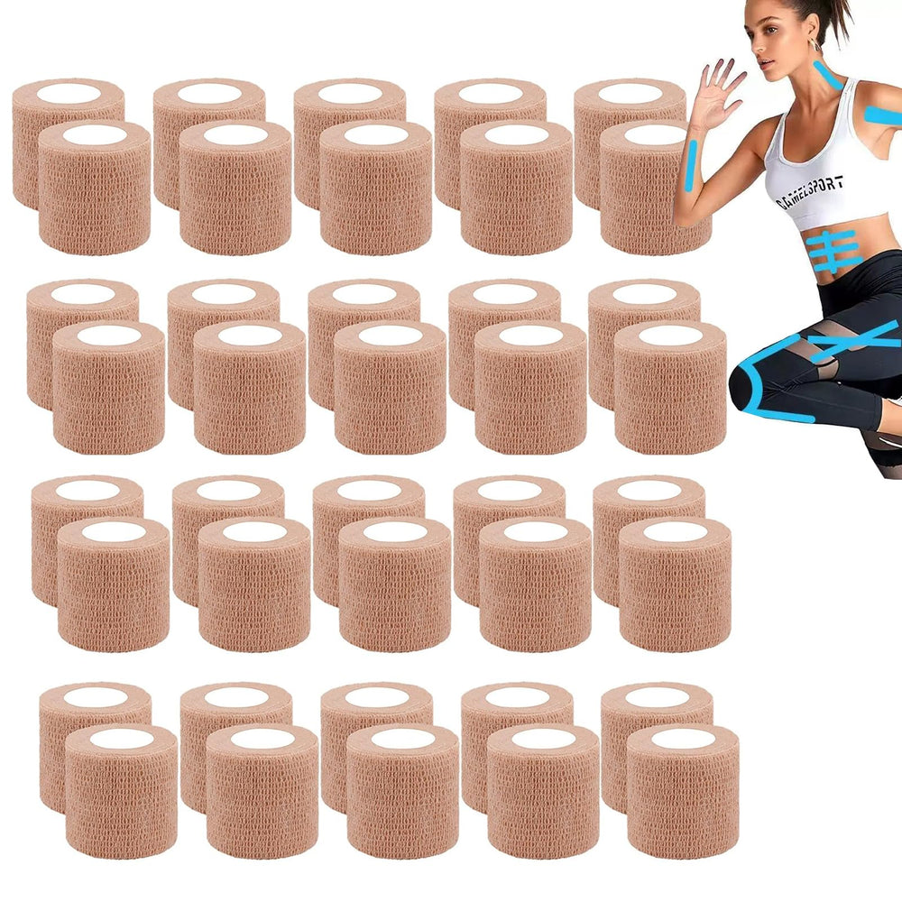 Zwealthygift skin self-adherent wrap 40-pack secures joints during activity