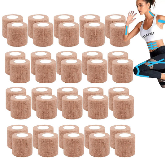 Zwealthygift skin self-adherent wrap 40-pack secures joints during activity
