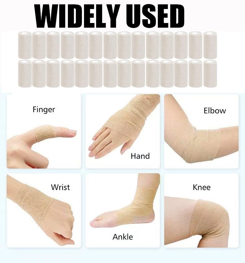 Zwealthygift wrap for sprains and strains demonstrated securely