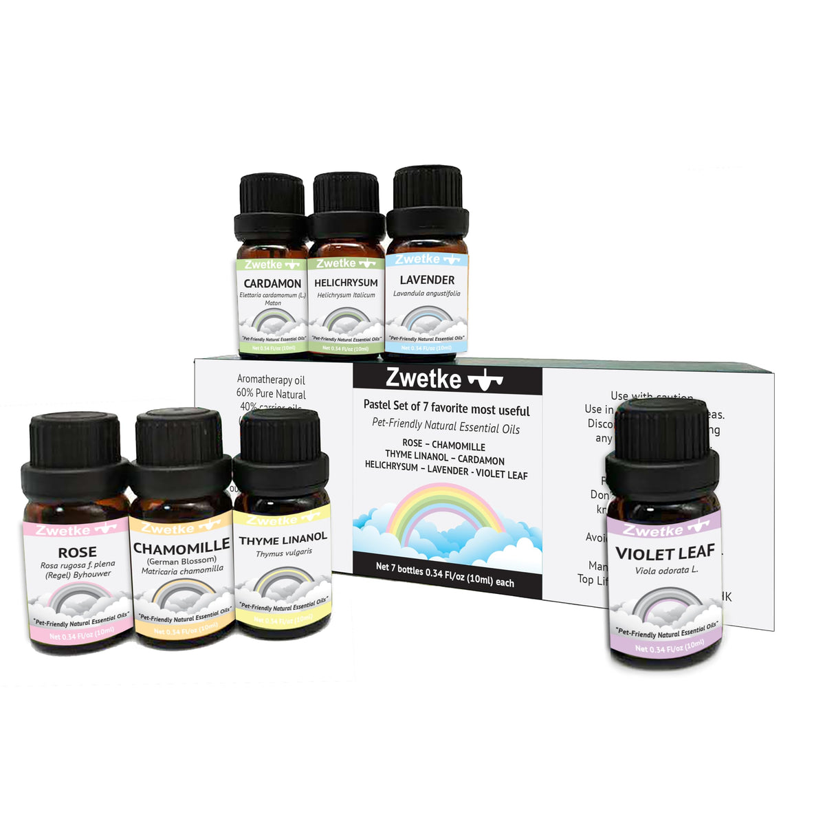 ZWETKE Rose essential oil for pet-safe diffuser and calm ambiance