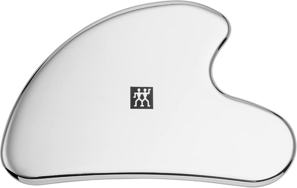 ZWILLING facial massager front view shows premium stainless steel design for at-home care
