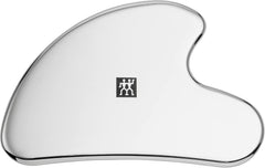 ZWILLING facial massager front view shows premium stainless steel design for at-home care