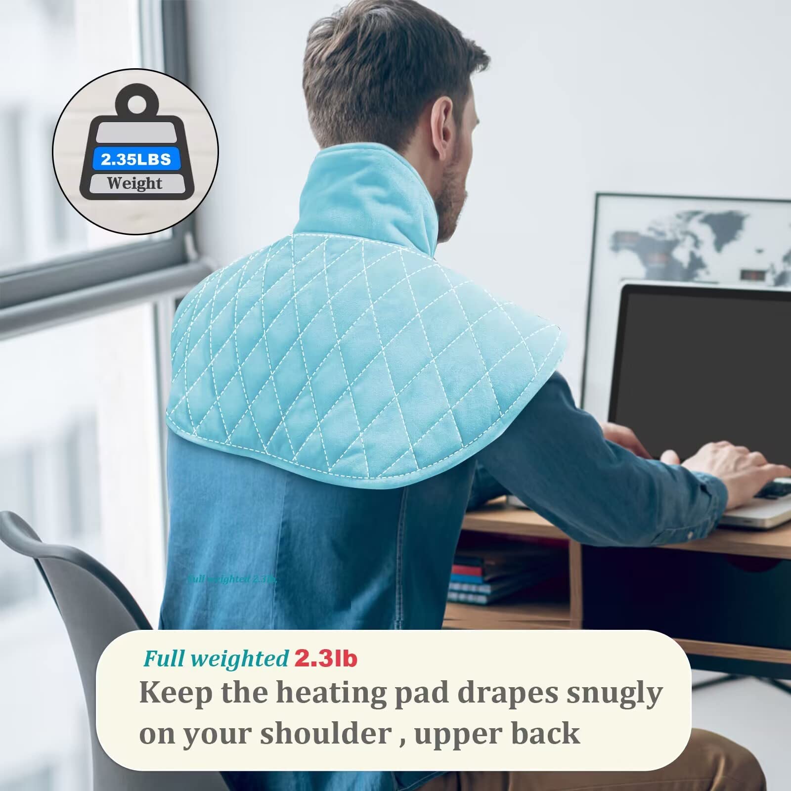 ZXU full-weighted wrap stays in place for consistent warmth