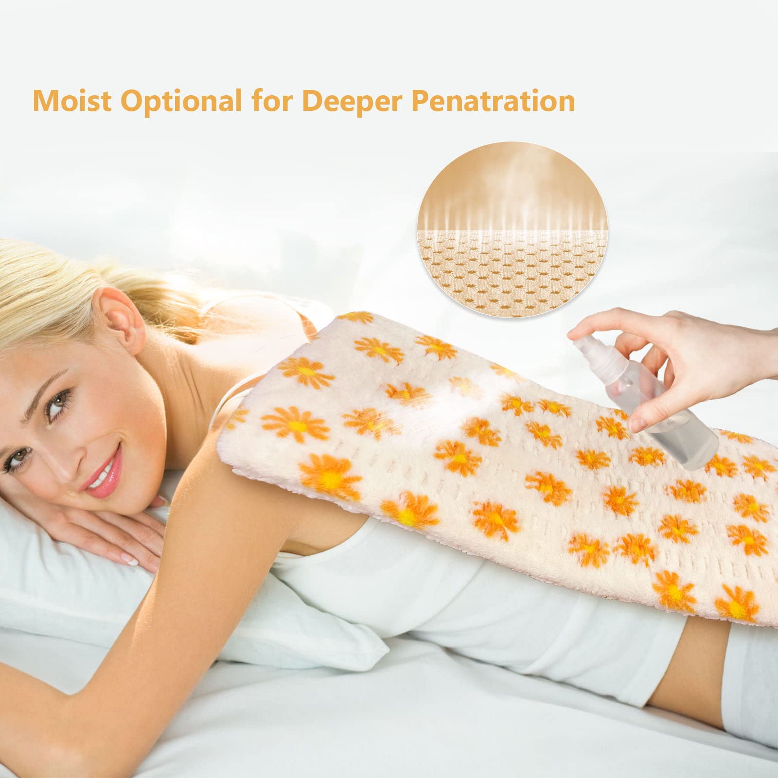 ZXU heating pad moist heat option for enhanced comfort