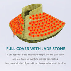 ZXU Jade Stone heating pad shows 12 heat settings for personalized comfort.