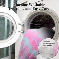 ZXU pink color blanket adds warmth and style to any room.
