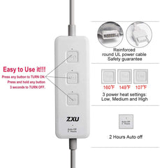 ZXU weighted edge heating pad with stones delivers natural drape for focused heat.