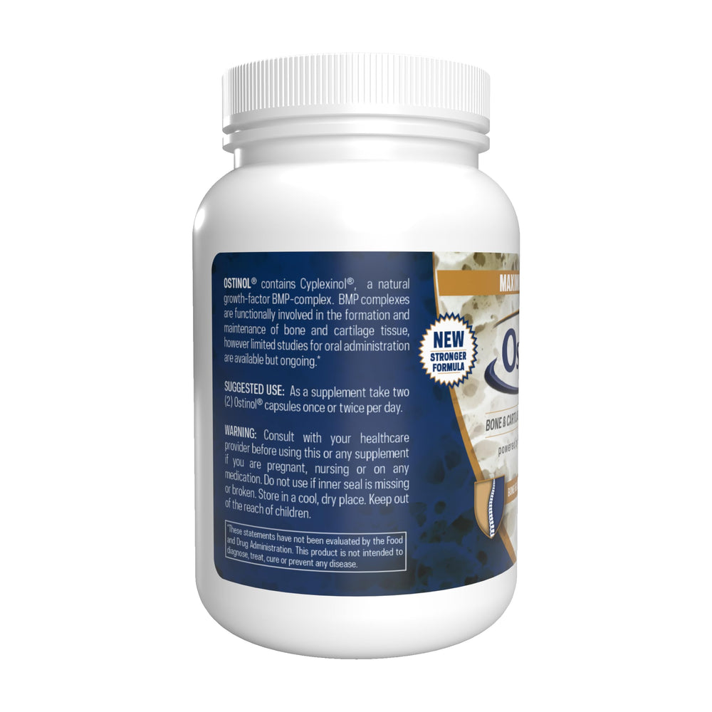 Close-up of Ostinol capsules highlighting joint support