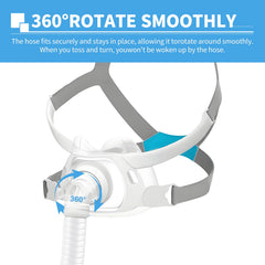 AirFit F40 cushion close-up shows soft silicone for gentle facial contact.