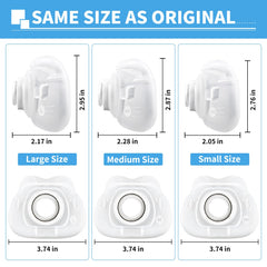 Durable medical-grade silicone cushion for long-lasting comfort and seal.