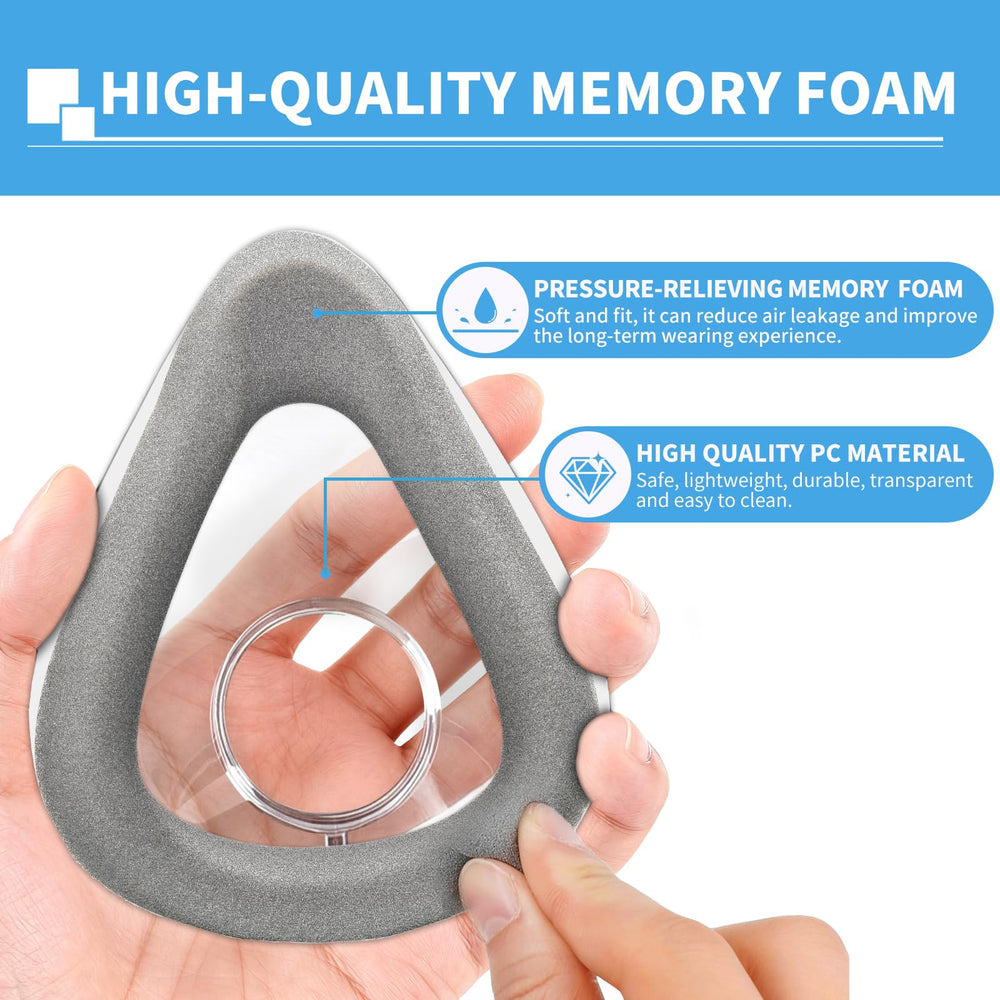 ZYG memory foam cushion seal delivers secure seal with soft edge comfort.