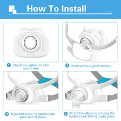 ZYG cushion maintains stable seal during night-time CPAP use.