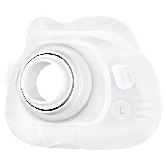ZYG replacement silicone cushion close-up showing soft silicone for a gentle seal