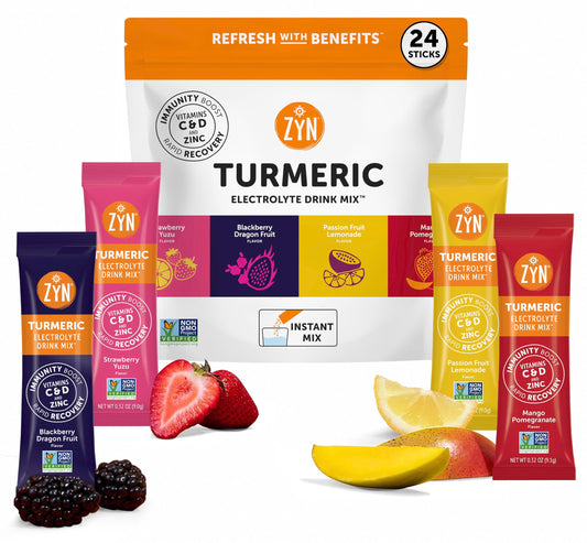 ZYN Electrolyte Drink Mix Strawberry Yuzu packets support daily hydration on the go.